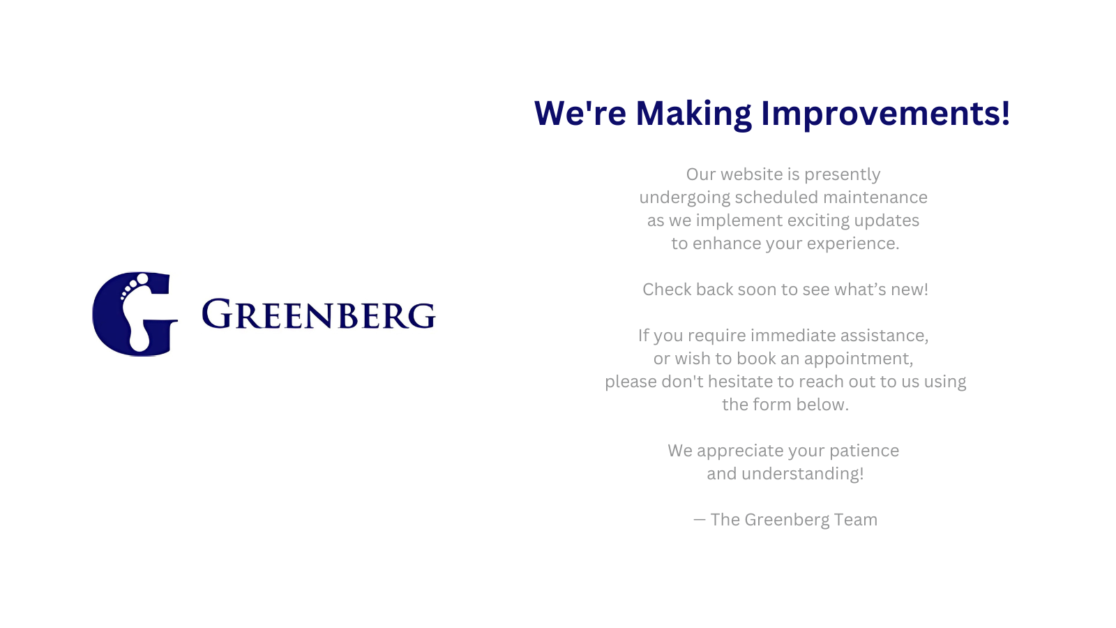 Greenberg Under Construction